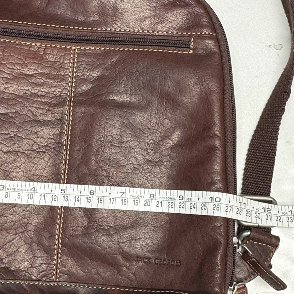 Jack Georges Brown Leather Backpack‎